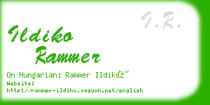 ildiko rammer business card